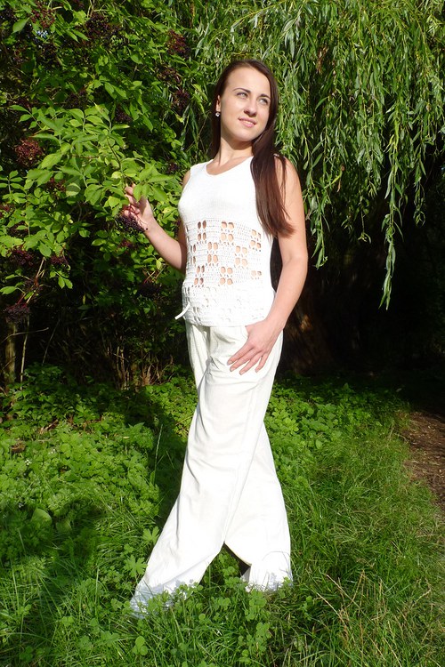 Bílá letní halenka, vel. 34/36 — foto 2