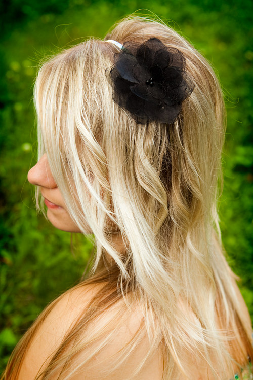 Černá květina - čelenka — foto 3