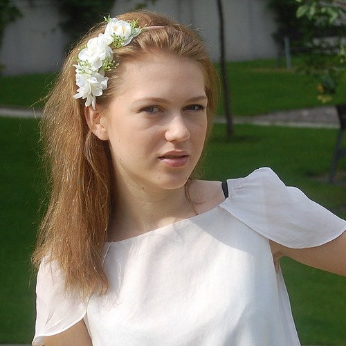 Něžná kytice růže ... čelenka — foto 6