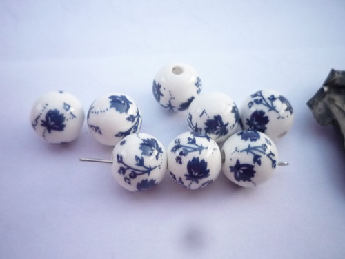 Porcelánové korálky 2 ks — foto 2