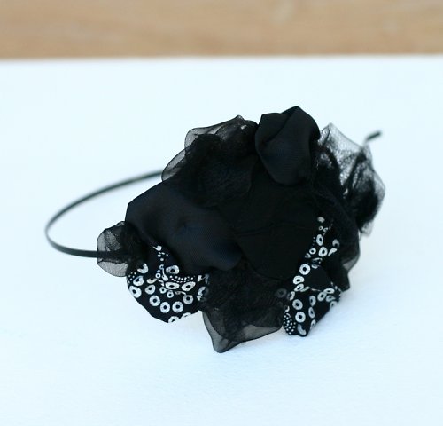 Černá elegantní čelenka — foto 3