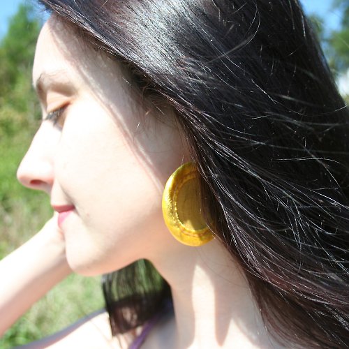 Textilní náušnice Sunny — foto 4