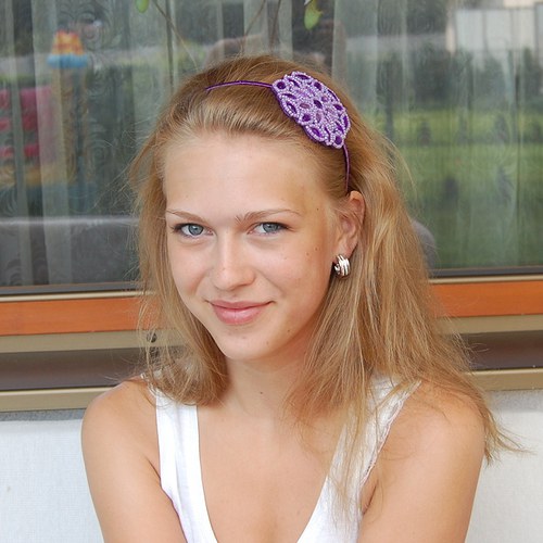 Fialový ornamet ... Nomad ... čelenka — foto 3