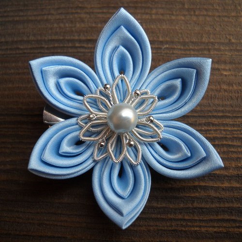 Kanzashi sponka/brož Sora — foto 2