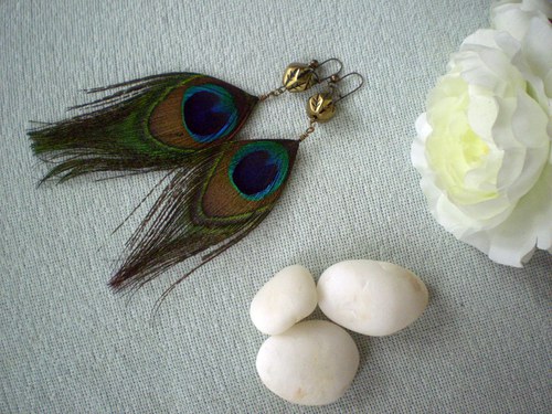 Náušnice PEACOCK — foto 2