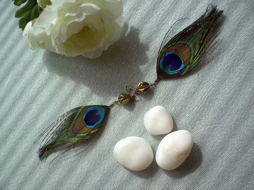Náušnice PEACOCK — foto 3