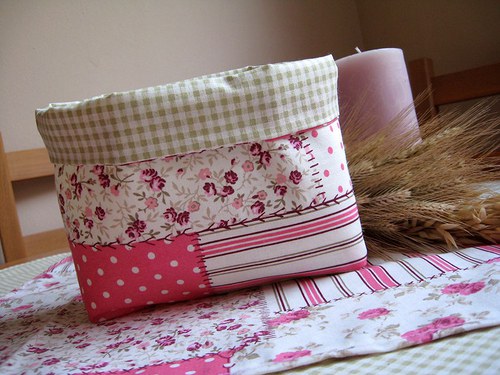 Růžový patchwork na zelené kostičce... — foto 4