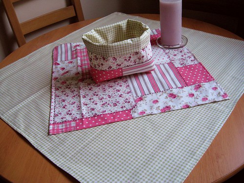 Růžový patchwork na zelené kostičce... — foto 5