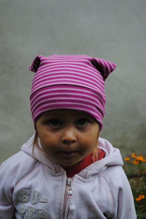 Dětská čepice - lila, 1-2 roky — foto 6