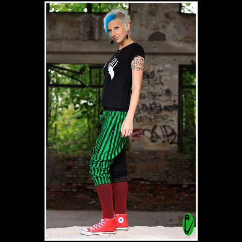 POSE*OUTKY Zelené pruhy — foto 2