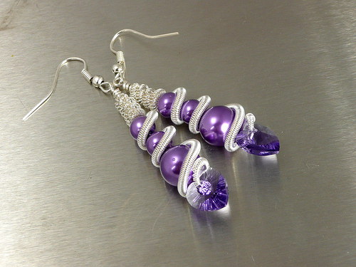 Naušnice : " Violet spires " — foto 2