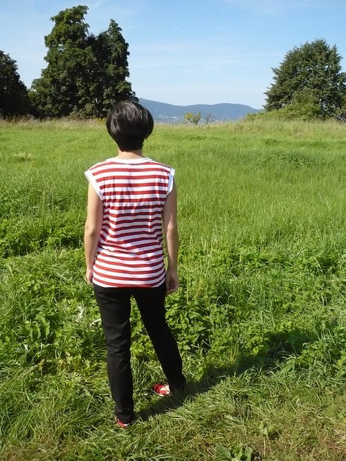 Pruhované vespa tričko — foto 3
