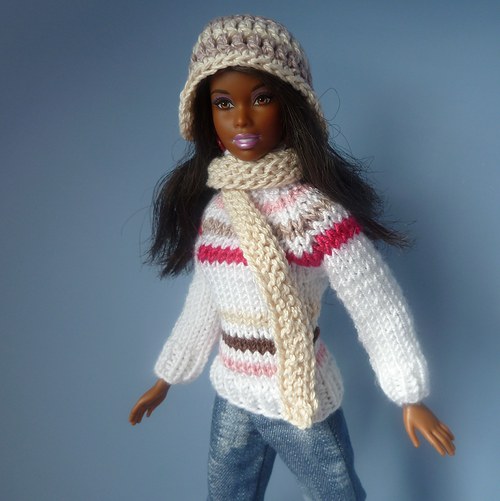 WHITE svetr pro Barbie — foto 2