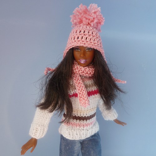 WHITE svetr pro Barbie — foto 3