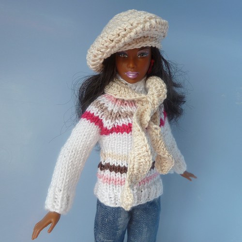WHITE svetr pro Barbie — foto 4