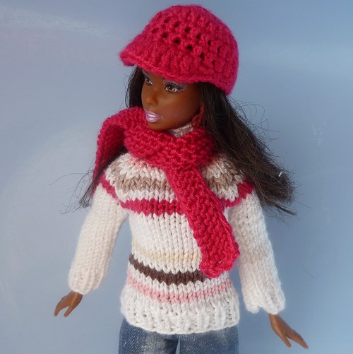 WHITE svetr pro Barbie — foto 5