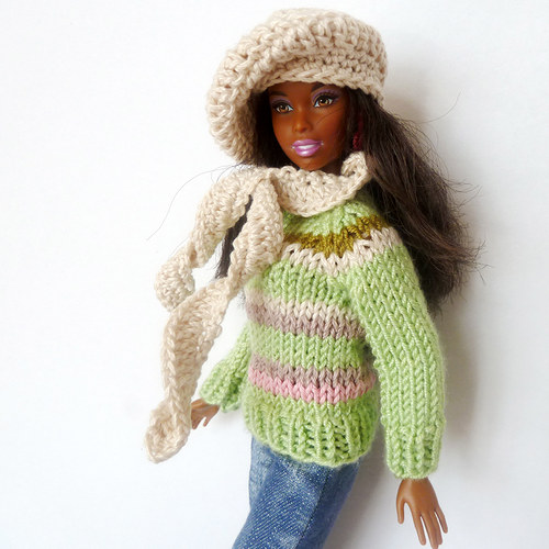 PEA GREEN svetr pro Barbie — foto 4