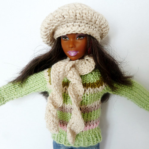 CREAM baret a šála pro Barbie — foto 3