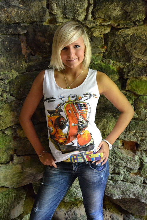 Bavlněné tričko S 258 logo Vespa — foto 4