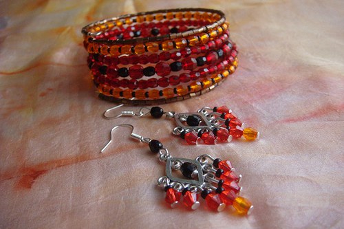 Ohňové náušnice - hypoalergenní háčky — foto 4