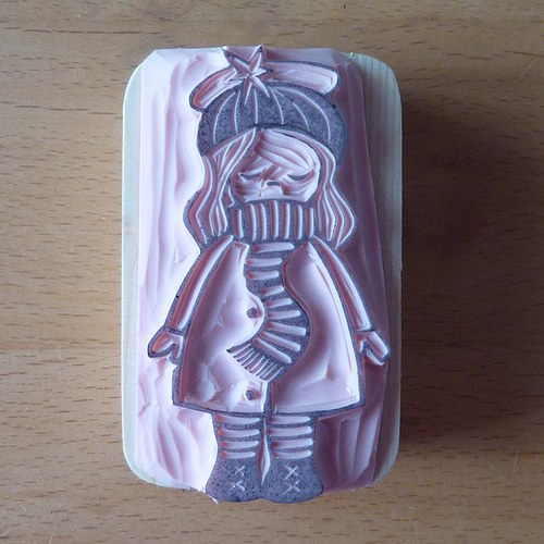 Razítko zimní holčička — foto 2