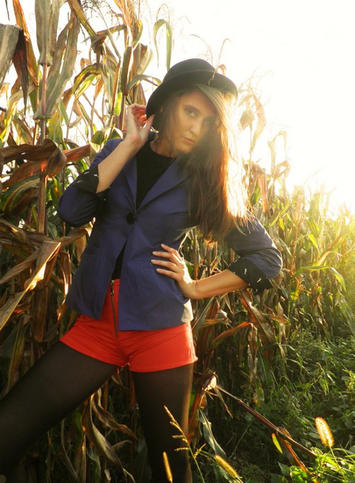 Dámské modré sako vel.38 — foto 2