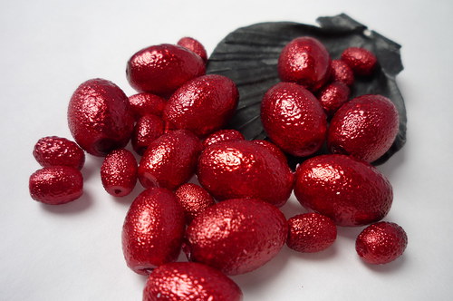Bordo´ vroubkované perly "Zigana" - směs 16 ks — foto 2