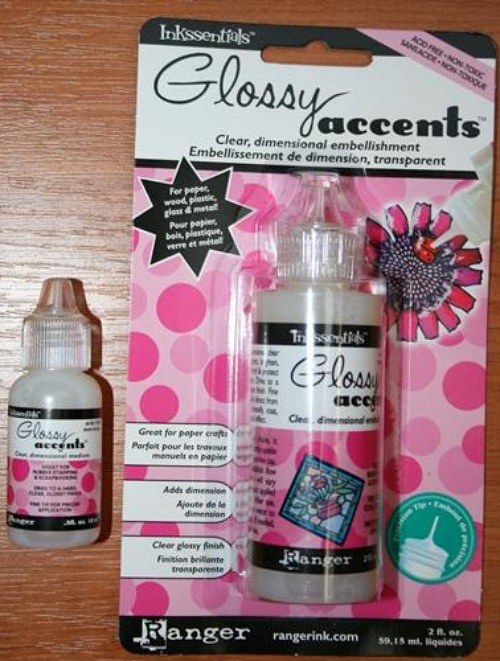 Glossy Accents velké - lesklý lak a lepidlo — foto 2