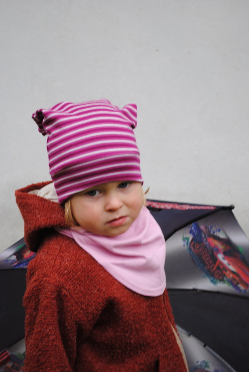 Dětská čepice - lila , 2 až 3 roky — foto 2
