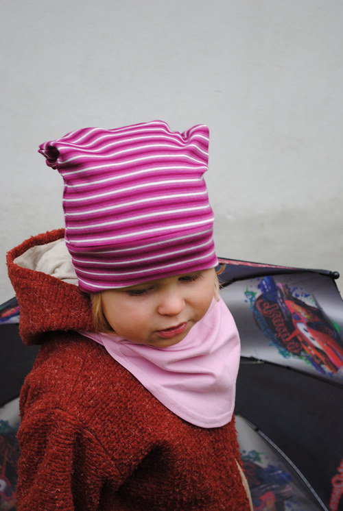 Dětská čepice - lila , 2 až 3 roky — foto 4