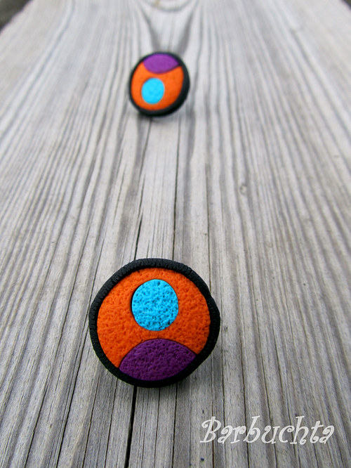Náušnice Orange Dots — foto 2