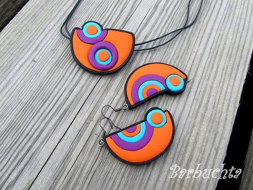 Náušnice Orange Circle — foto 3