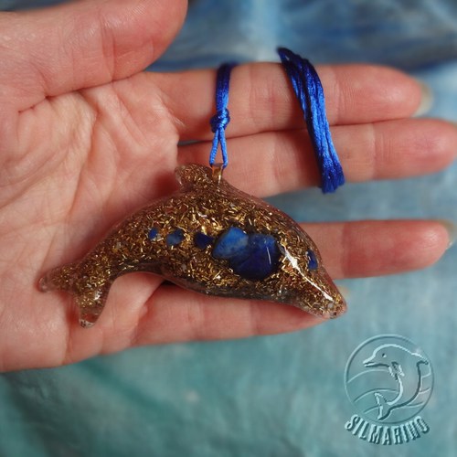 Orgonitový talisman - delfínek lapis-lazuli — foto 2