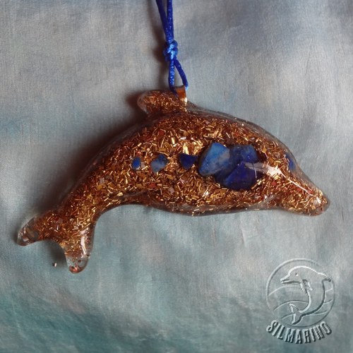 Orgonitový talisman - delfínek lapis-lazuli — foto 3