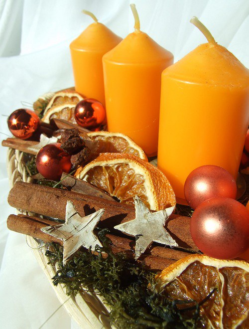 Adventní svícen pomerančový — foto 3