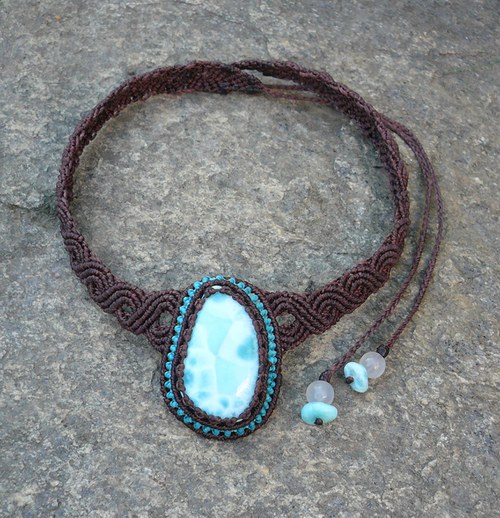Larimar set (náhrdelník a náramek) — foto 3