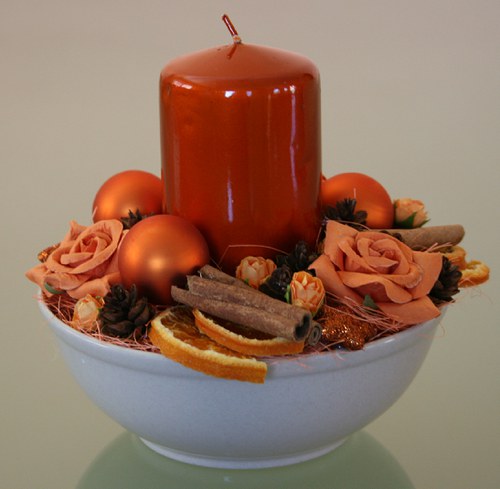 Vánoční svícen do oranžova — foto 4