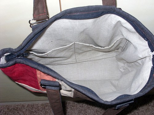 Podzimní patchworková taška na zip — foto 4