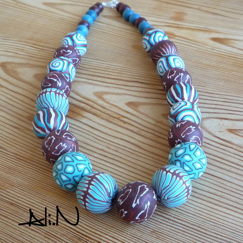 Náhrdelník Blue&Brown I. — foto 2