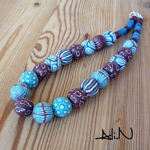 Náhrdelník Blue&Brown I. — foto 4