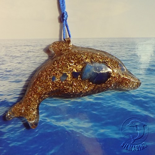 Orgonitový talisman - delfínek lapis-lazuli — foto 5
