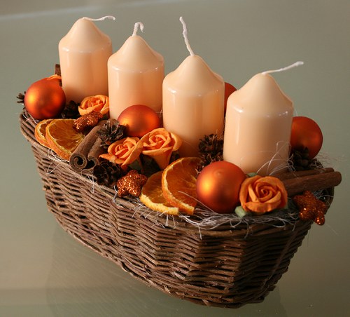 Adventní svícen oranžový — foto 5
