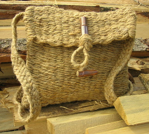 Přírodní Tkaná Kabelka — foto 3