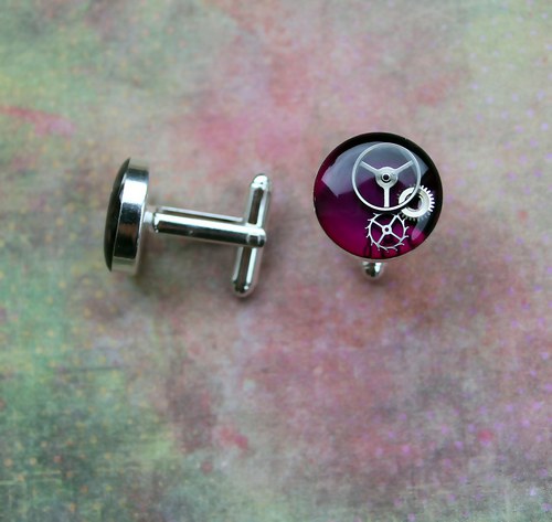 Manžetové knoflíčky /violet/ — foto 2