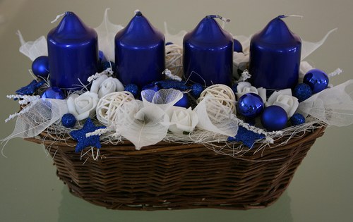 Adventní svícen tmavěmodrý - na přání — foto 5