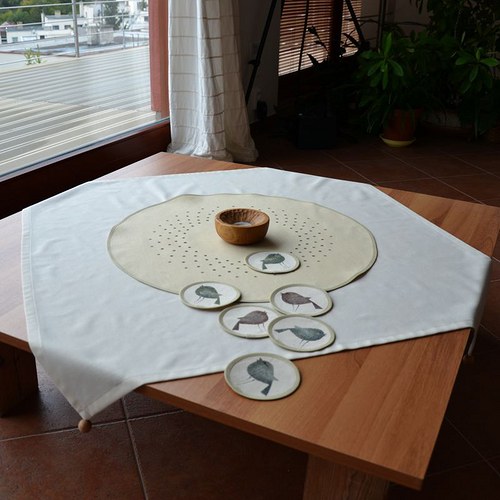 Ubrus+středovka+podtácky — foto 2