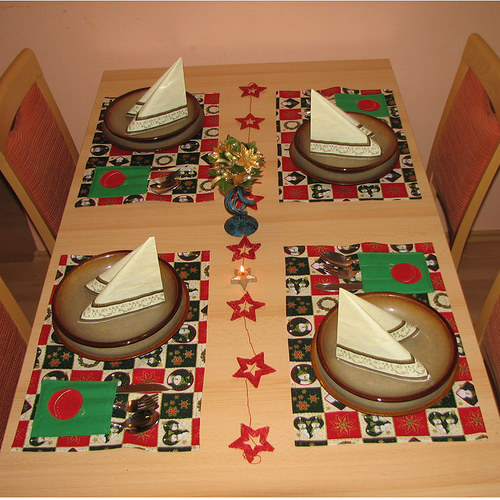 Vánoční prostírání s kapsami — foto 2