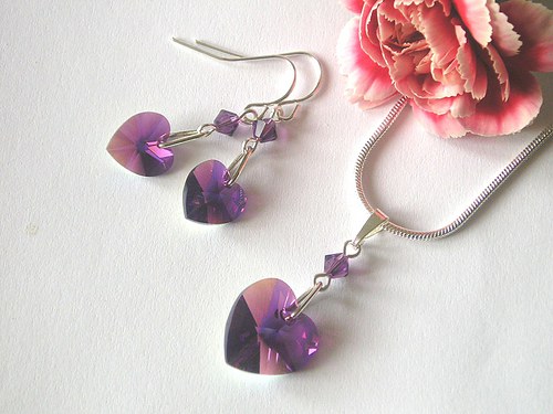 Swarovski sada Amethyst AB...SLEVA — foto 4