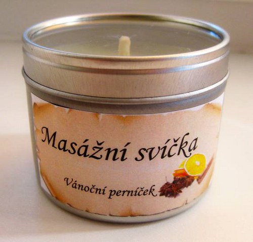 Masážní Svíčka Vánoční Perníček SLEVA 25% — foto 2