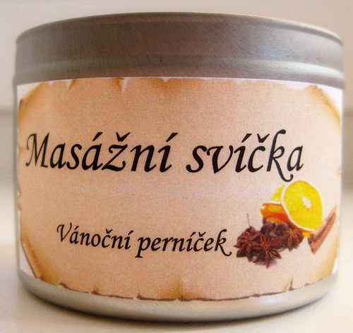 Masážní Svíčka Vánoční Perníček SLEVA 25% — foto 3